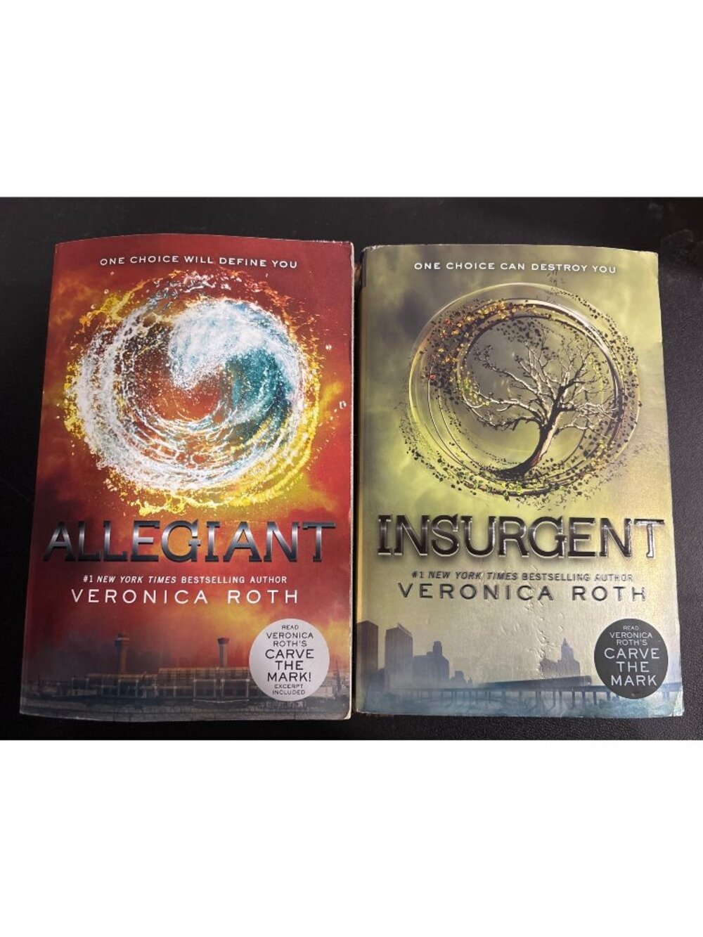 Allegiant & Insurgent By Veronica Roth Paperback Set Young Adult Dystopian Scien